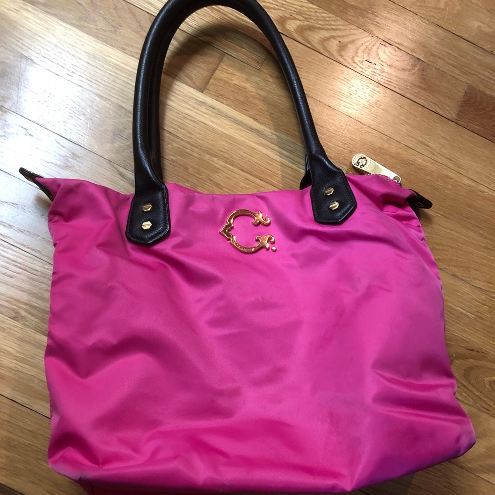 C Wonder Pink Nylon Small Tote Bag